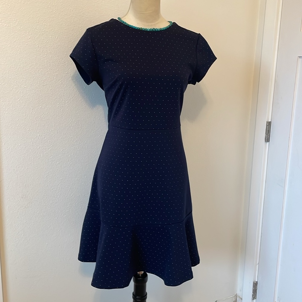 Gap Ponte Knit Polka Dotted Dress sz 10 medium